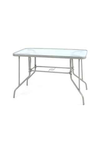 VCM. Bistrotisch Gartentisch Balkontisch Rahmen Grau 110 Cm Eckig Mit Glasplatte Silber 3 VCM. Bistrotisch Gartentisch Balkontisch Rahmen Grau 110 Cm Eckig Mit Glasplatte Silber