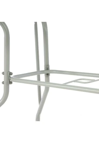 VCM. Bistrotisch Gartentisch Balkontisch Rahmen Grau 110 Cm Eckig Mit Glasplatte Silber 6 VCM. Bistrotisch Gartentisch Balkontisch Rahmen Grau 110 Cm Eckig Mit Glasplatte Silber – Bild 4