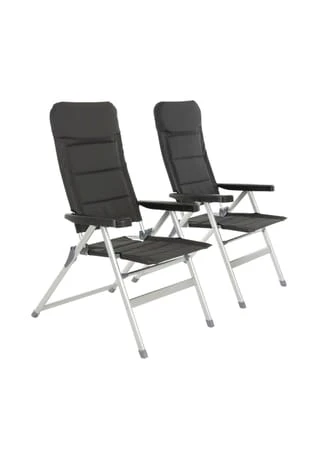 VCM. 2er Set Campingstuhl Extrastarke Polsterung Gartenstuhl Klappstuhl Alu-Stuhl Schwarz 3 VCM. 2er Set Campingstuhl Extrastarke Polsterung Gartenstuhl Klappstuhl Alu-Stuhl Schwarz