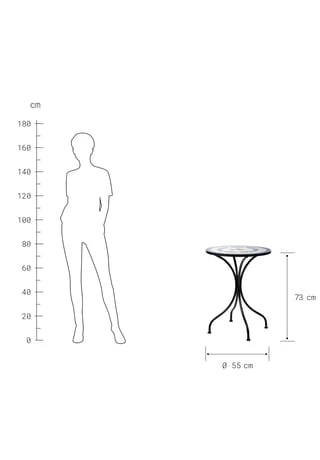 BUTLERS® PALAZZO Bistrotisch Blau-Creme 6 BUTLERS® PALAZZO Bistrotisch Blau-Creme – Bild 4