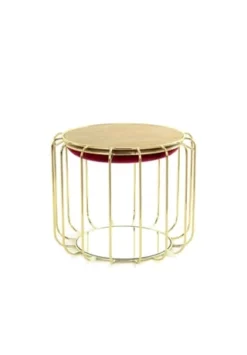 Kayoom Beistelltische Beistelltisch / Pouf Comfortable 110 Rot / Gold