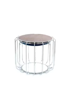 Kayoom Beistelltische Beistelltisch / Pouf Comfortable 110 Petrol / Silber