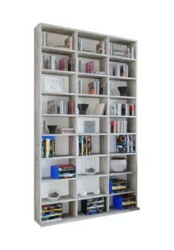 VCM. - My Home Holz CD DVD Standregal Bücherregal Medienregal Raumteiler Deko Regal Megosa XL Gesamt: Breite 102cm, Höhe 181cm, Tiefe 23cm
