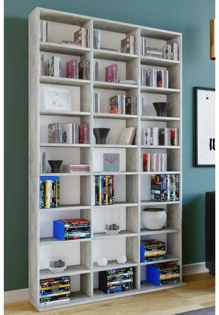 VCM. - My Home Holz CD DVD Standregal Bücherregal Medienregal Raumteiler Deko Regal Megosa XL Gesamt: Breite 102cm, Höhe 181cm, Tiefe 23cm 4 VCM. - My Home Holz CD DVD Standregal Bücherregal Medienregal Raumteiler Deko Regal Megosa XL Gesamt: Breite 102cm, Höhe 181cm, Tiefe 23cm – Bild 2