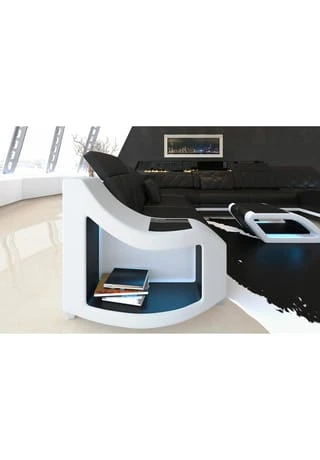 SOFA DREAMS Wohnlandschaft XXL Swing Schwarz-weiß 6 SOFA DREAMS Wohnlandschaft XXL Swing Schwarz-weiß – Bild 4