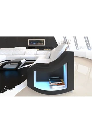 SOFA DREAMS Wohnlandschaft XXL Swing Weiß-schwarz 6 SOFA DREAMS Wohnlandschaft XXL Swing Weiß-schwarz – Bild 4