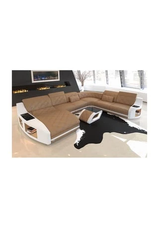 SOFA DREAMS Wohnlandschaft XXL Swing Beige-weiß 3 SOFA DREAMS Wohnlandschaft XXL Swing Beige-weiß