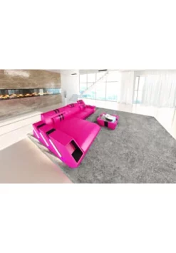 SOFA DREAMS Ecksofa Apollonia L Pink-schwarz -WOHN-ESSZIMMER Verkäufe unnamed file 263