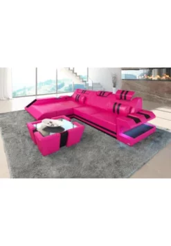 SOFA DREAMS Ecksofa Apollonia L Pink-schwarz -WOHN-ESSZIMMER Verkäufe unnamed file 265