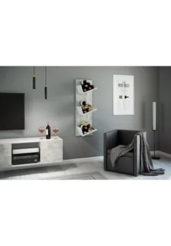 VCM. - My Home Holz Weinregal Flaschenregal Wandregal Wandboard Hängeregal Flaschen Wein Vinosi Gesamt: Breite 33cm, Höhe 106cm, Tiefe 26cm -WOHN-ESSZIMMER Verkäufe unnamed file 28