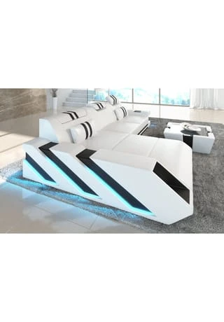 SOFA DREAMS Ecksofa Apollonia L Weiß-schwarz 5 SOFA DREAMS Ecksofa Apollonia L Weiß-schwarz – Bild 3