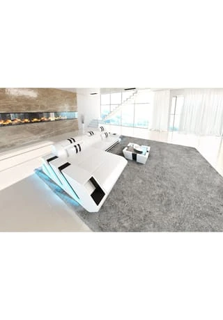 SOFA DREAMS Ecksofa Apollonia L Weiß-schwarz 7 SOFA DREAMS Ecksofa Apollonia L Weiß-schwarz – Bild 5