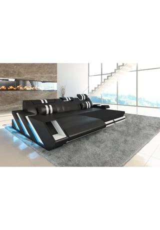 SOFA DREAMS Ecksofa Apollonia L Weiß-schwarz 8 SOFA DREAMS Ecksofa Apollonia L Weiß-schwarz – Bild 6