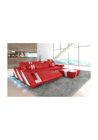 SOFA DREAMS Ecksofa Apollonia L Rot-weiß 3 SOFA DREAMS Ecksofa Apollonia L Rot-weiß