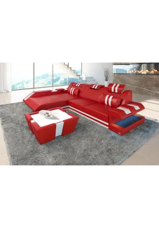 SOFA DREAMS Ecksofa Apollonia L Rot-weiß 4 SOFA DREAMS Ecksofa Apollonia L Rot-weiß – Bild 2