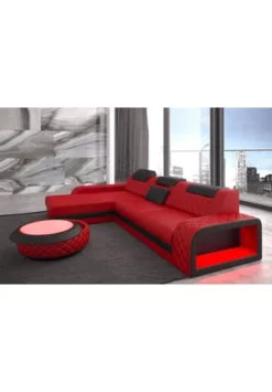 SOFA DREAMS Ecksofa Leder Berlin Rot-schwarz 9 SOFA DREAMS Ecksofa Leder Berlin Rot-schwarz -WOHN-ESSZIMMER Verkäufe unnamed file 318