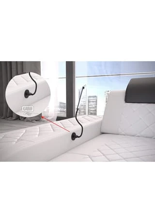 SOFA DREAMS Wohnlandschaft Leder Berlin Weiß 7 SOFA DREAMS Wohnlandschaft Leder Berlin Weiß – Bild 5