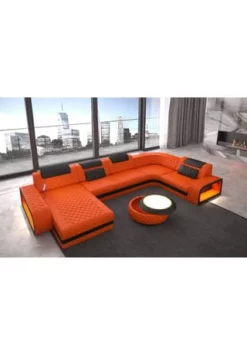 SOFA DREAMS Wohnlandschaft Leder Berlin Orange-schwarz 10 SOFA DREAMS Wohnlandschaft Leder Berlin Orange-schwarz -WOHN-ESSZIMMER Verkäufe unnamed file 346