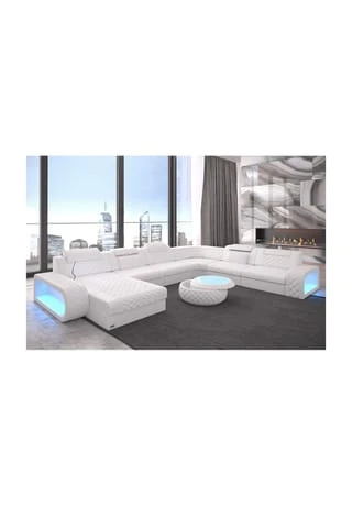 SOFA DREAMS XXL Wohnlandschaft Leder Berlin Weiß 3 SOFA DREAMS XXL Wohnlandschaft Leder Berlin Weiß