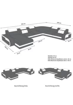 SOFA DREAMS XXL Wohnlandschaft Leder Berlin Beige-weiß -WOHN-ESSZIMMER Verkäufe unnamed file 373