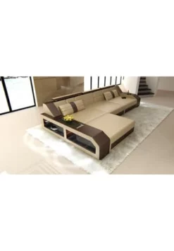 SOFA DREAMS Ecksofa Leder Arezzo Sandbeige-braun -WOHN-ESSZIMMER Verkäufe unnamed file 385
