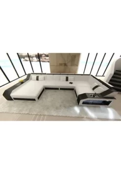 SOFA DREAMS Wohnlandschaft Leder Arezzo Weiß-schwarz 11 SOFA DREAMS Wohnlandschaft Leder Arezzo Weiß-schwarz -WOHN-ESSZIMMER Verkäufe unnamed file 411