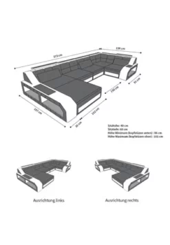 SOFA DREAMS Wohnlandschaft Leder Arezzo Beige-weiß -WOHN-ESSZIMMER Verkäufe unnamed file 420