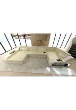 SOFA DREAMS Wohnlandschaft Leder Arezzo Beige-weiß -WOHN-ESSZIMMER Verkäufe unnamed file 421
