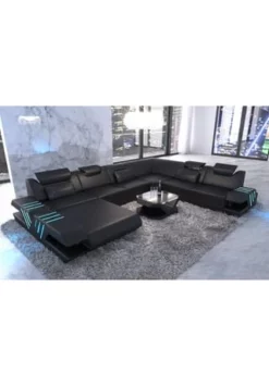 SOFA DREAMS XXL Wohnlandschaft Leder Venedig Schwarz -WOHN-ESSZIMMER Verkäufe unnamed file 431