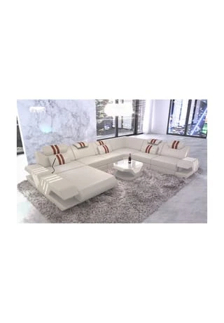 SOFA DREAMS XXL Wohnlandschaft Leder Venedig Beige-braun 3 SOFA DREAMS XXL Wohnlandschaft Leder Venedig Beige-braun