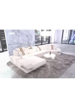 SOFA DREAMS Wohnlandschaft Leder Venedig C Weiss-sandbeige -WOHN-ESSZIMMER Verkäufe unnamed file 471