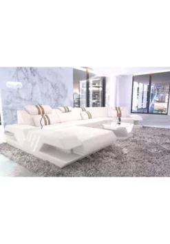 SOFA DREAMS Wohnlandschaft Leder Venedig C Weiss-sandbeige -WOHN-ESSZIMMER Verkäufe unnamed file 472