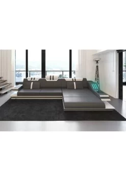 SOFA DREAMS Ecksofa Leder Ravenna Grau-schwarz -WOHN-ESSZIMMER Verkäufe unnamed file 502
