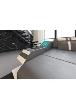 SOFA DREAMS Ecksofa Leder Ravenna Grau-schwarz -WOHN-ESSZIMMER Verkäufe unnamed file 504