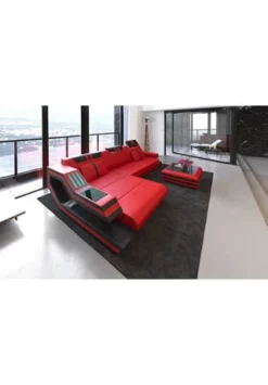 SOFA DREAMS Ecksofa Leder Ravenna Rot-schwarz 9 SOFA DREAMS Ecksofa Leder Ravenna Rot-schwarz -WOHN-ESSZIMMER Verkäufe unnamed file 508