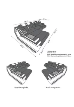 SOFA DREAMS Ecksofa Leder Ravenna Schwarz-pink 11 SOFA DREAMS Ecksofa Leder Ravenna Schwarz-pink -WOHN-ESSZIMMER Verkäufe unnamed file 520