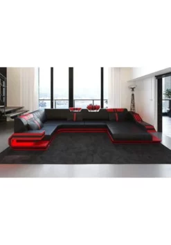 SOFA DREAMS Wohnlandschaft Leder Ravenna Schwarz-rot 10 SOFA DREAMS Wohnlandschaft Leder Ravenna Schwarz-rot -WOHN-ESSZIMMER Verkäufe unnamed file 529