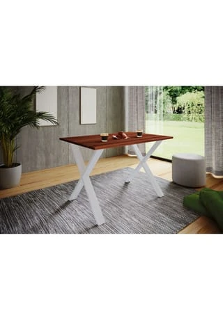 VCM. - My Home Premium Holz Esstisch Küchentisch Speisetisch Tisch Xona X Weiß 4 VCM. - My Home Premium Holz Esstisch Küchentisch Speisetisch Tisch Xona X Weiß – Bild 2