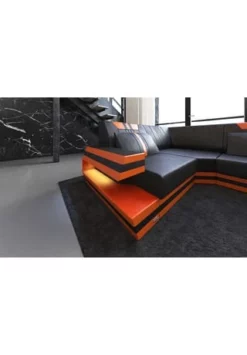 SOFA DREAMS Wohnlandschaft Leder Ravenna Schwarz-orange 10 SOFA DREAMS Wohnlandschaft Leder Ravenna Schwarz-orange -WOHN-ESSZIMMER Verkäufe unnamed file 541