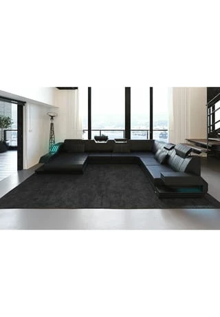 SOFA DREAMS XXL Wohnlandschaft Leder Ravenna Schwarz 5 SOFA DREAMS XXL Wohnlandschaft Leder Ravenna Schwarz – Bild 3