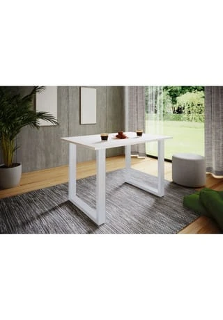 VCM. - My Home Premium Holz Esstisch Küchentisch Speisetisch Tisch Xona U Weiß 4 VCM. - My Home Premium Holz Esstisch Küchentisch Speisetisch Tisch Xona U Weiß – Bild 2