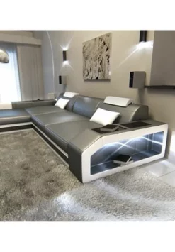 SOFA DREAMS Ecksofa Leder Prato Grau-weiß 9 SOFA DREAMS Ecksofa Leder Prato Grau-weiß -WOHN-ESSZIMMER Verkäufe unnamed file 563