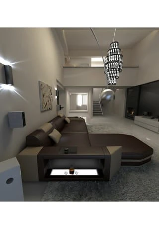 SOFA DREAMS Ecksofa Leder Prato Braun-sandbeige 4 SOFA DREAMS Ecksofa Leder Prato Braun-sandbeige – Bild 2