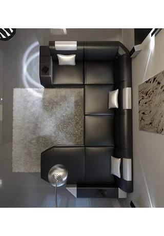 SOFA DREAMS Wohnlandschaft Leder Presto Schwarz-weiß 8 SOFA DREAMS Wohnlandschaft Leder Presto Schwarz-weiß – Bild 6