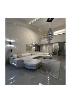 SOFA DREAMS Wohnlandschaft Leder Presto Weiss-sandbeige