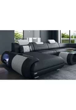 SOFA DREAMS Wohnlandschaft Leder Rimini Schwarz-weiß -WOHN-ESSZIMMER Verkäufe unnamed file 614