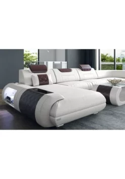 SOFA DREAMS Wohnlandschaft Leder Rimini Weiss-braun -WOHN-ESSZIMMER Verkäufe unnamed file 635