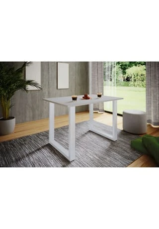 VCM. - My Home Premium Holz Esstisch Küchentisch Speisetisch Tisch Xona U Weiß 4 VCM. - My Home Premium Holz Esstisch Küchentisch Speisetisch Tisch Xona U Weiß – Bild 2