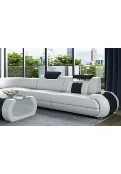 SOFA DREAMS XXL Wohnlandschaft Leder Rimini Weiß-schwarz -WOHN-ESSZIMMER Verkäufe unnamed file 650