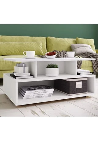 VCM. - My Home Holz Hoher Sofatisch Hoch Couchtisch Wohnzimmertisch Beistelltisch Ablage Esila Weiß 4 VCM. - My Home Holz Hoher Sofatisch Hoch Couchtisch Wohnzimmertisch Beistelltisch Ablage Esila Weiß – Bild 2